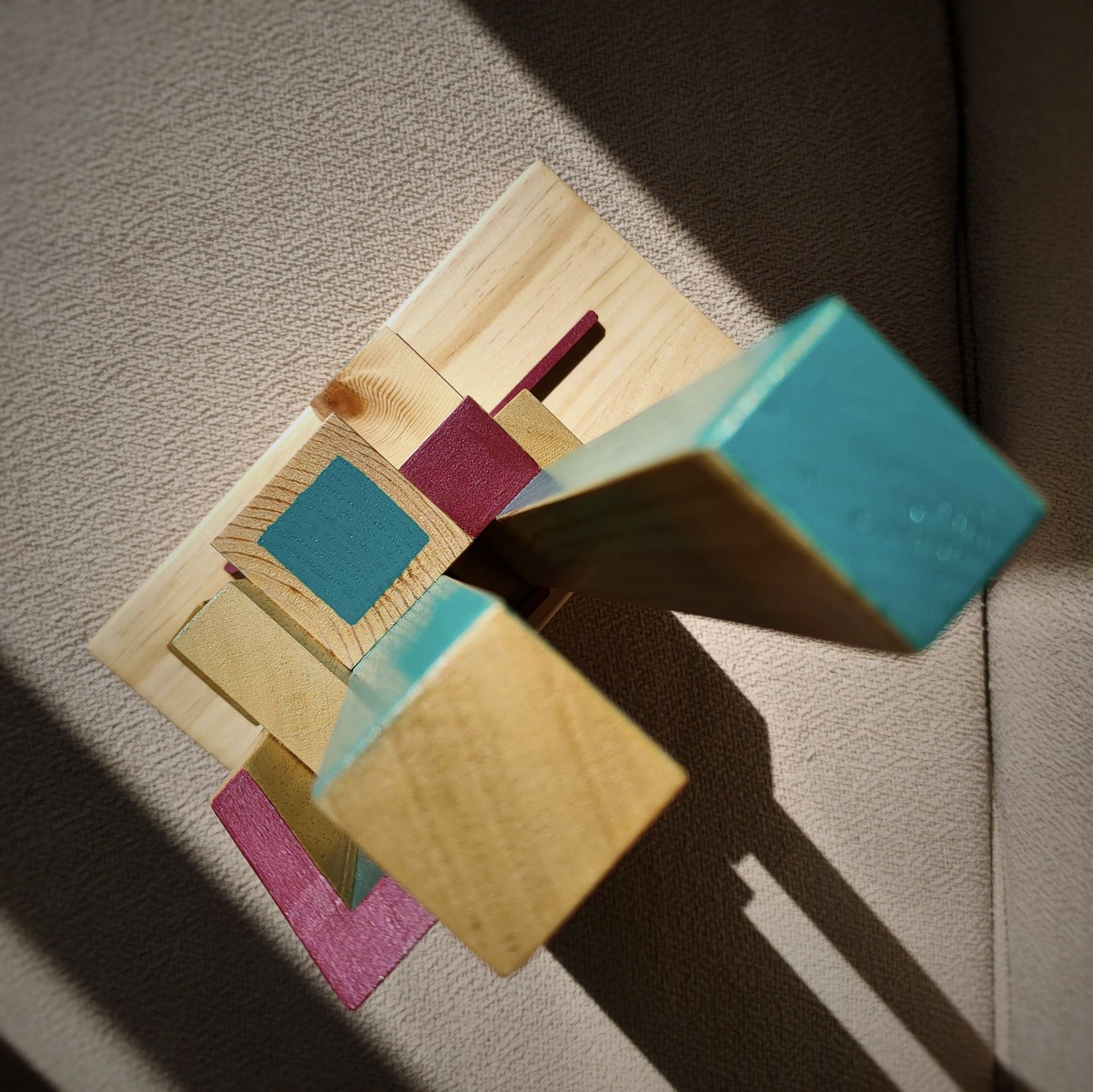 Escultura de madera abstracta-City 20.